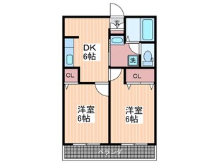 中広ハイムの物件間取画像